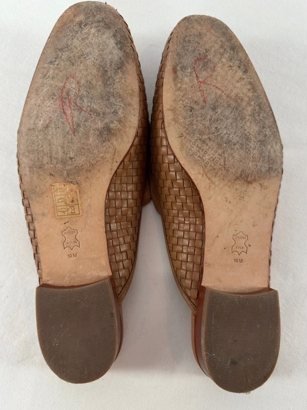 Tory Burch Benton Woven Mules in Moose Brown Size 10